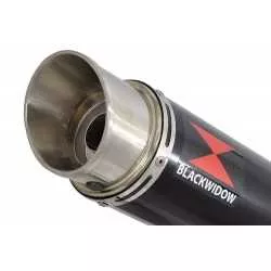 GSF650 Bandit 2005-2006 K5 K6 Ligne complète & Silencieux Rond GP Style Noir En Inox 360mm