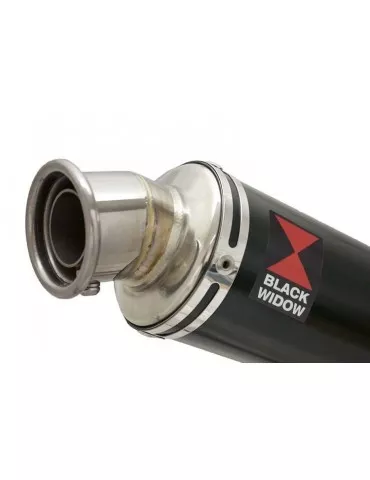 GSF650 Bandit 2005-2006 K5 K6 Ligne complète & Silencieux Rond Noir En Inox 350mm