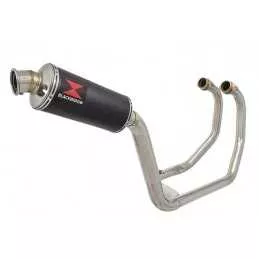 KAWASAKI KLE 500 KLE500 Ligne complète & Silencieux Rond Noir En Inox 300mm