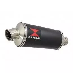 KAWASAKI KLE 500 KLE500 Ligne complète & Silencieux ​​​​​​​Ovale Noir En Inox 300mm