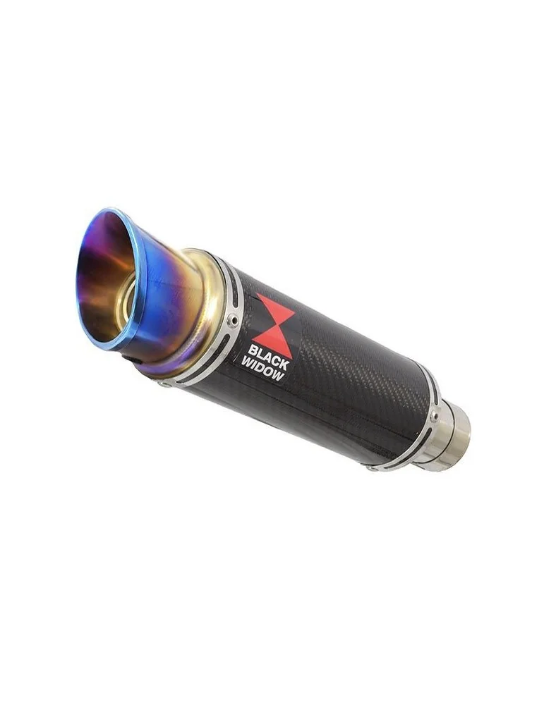 Yamaha YZF R1 98-01 Silencieux Kit & Silencieux GP Rond En Carbone + Canule En Inox Anodisé 230mm