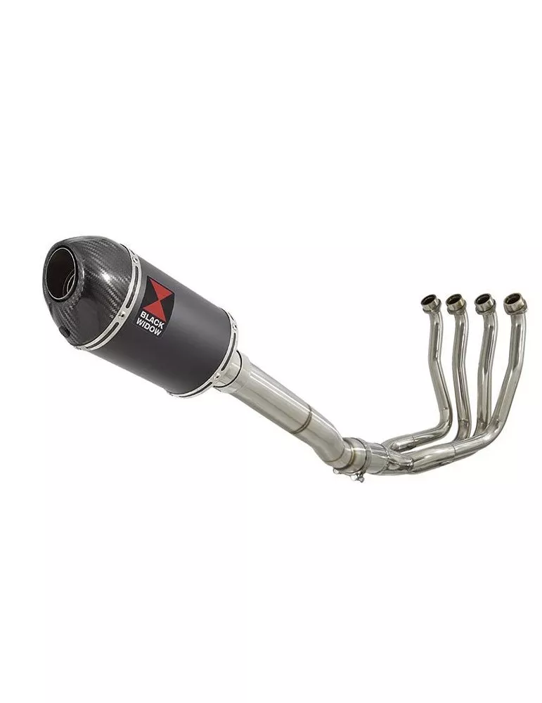 Yamaha YZF R1 98-01 Ligne complète & Silencieux Ovale Noir En Inox + Canule en Carbone 200mm