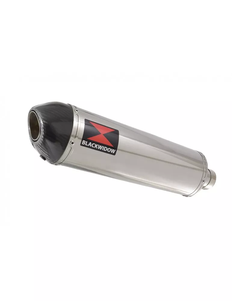 SV650 1998-2002 tube de raccord et Silencieux Ovale en Inox + Canule en Carbone 400mm