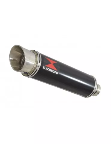 SV650 1998-2002 Tube de raccord et Silencieux GP Rond Noir en Inox 360mm