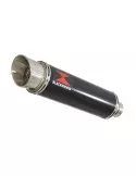 SV650 1998-2002 Tube de raccord et Silencieux GP Rond Noir en Inox 360mm