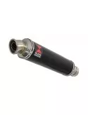 SV650 1998-2002 Tube de raccord et Silencieux Rond Noir en Inox 350mm