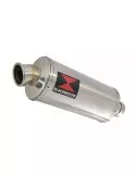 SV650 1998-2002 Tube de raccord et Silencieux Ovale en Inox 300mm