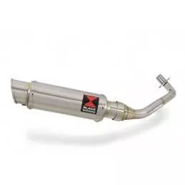 Vespa ET4 125 1996 - 2005 exhaust system with 230mm Round GP Style  stainless steel silencer