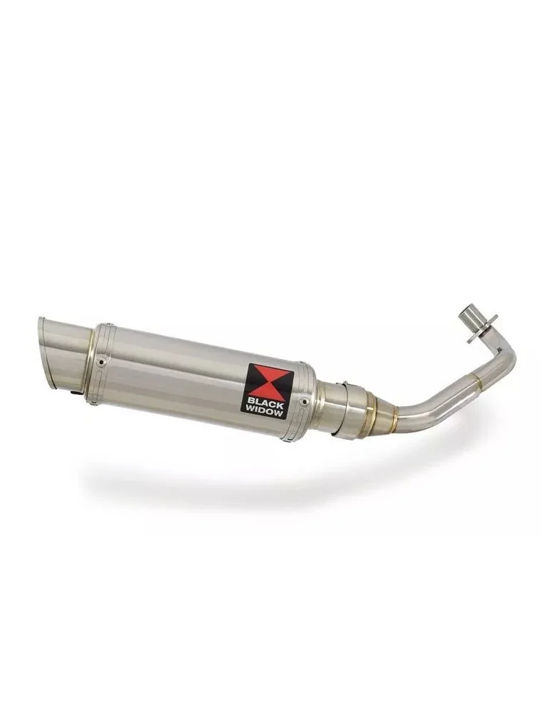 Vespa ET4 125 1996 - 2005 exhaust system with 230mm Round GP Style  stainless steel silencer