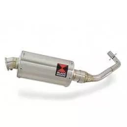 Vespa ET4 125 1996 - 2005 exhaust system with 230mm oval stainless steel silencer