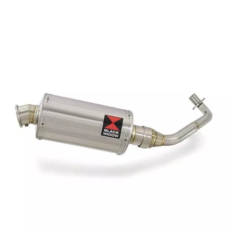 Vespa ET4 125 1996 - 2005 exhaust system with 230mm oval stainless steel silencer