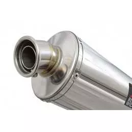 Vespa ET4 125 1996 - 2005 exhaust system with 230mm oval stainless steel silencer