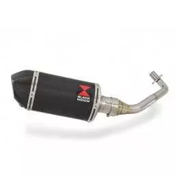 Vespa ET4 125 1996 - 2005 exhaust system with 200mm oval carbon fibre silencer + carbon fibre tip