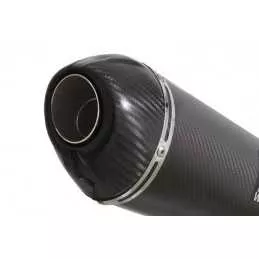 Vespa ET4 125 1996 - 2005 exhaust system with 200mm oval carbon fibre silencer + carbon fibre tip