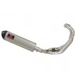 MT09 MT-09 2013-2021 Low Level De-cat Exhaust System with 400mm Oval Stainless Steel Silencer + Carbon Tip
