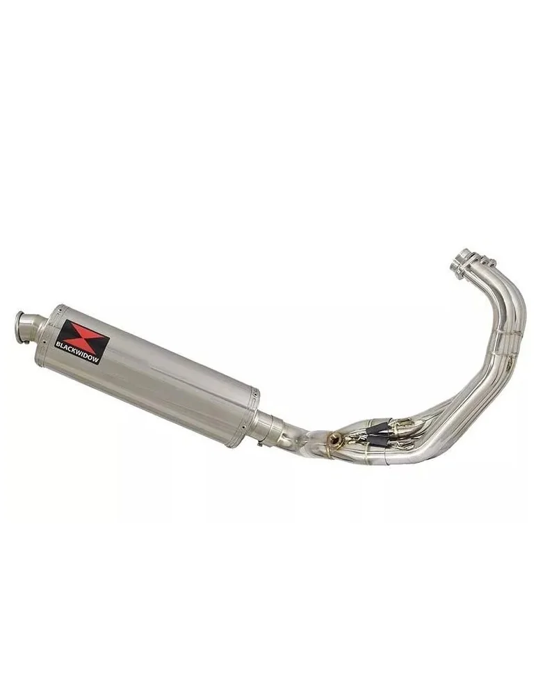 MT09 MT-09 2013-2021 Low Level De-cat Exhaust System with 400mm Oval Stainless Steel Silencer