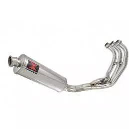 MT09 MT-09 2013-2021 Low Level De-cat Exhaust System with 400mm Oval Stainless Steel Silencer