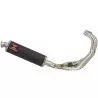 MT09 MT-09 2013-2021  Low Level De-cat Exhaust System with 400mm Oval Carbon Fibre Silencer