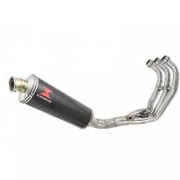 MT09 MT-09 2013-2021  Low Level De-cat Exhaust System with 400mm Oval Carbon Fibre Silencer