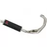 MT09 MT-09 2013-2021 Low Level De-cat Exhaust System with 400mm Oval Black Painted Stainless Steel Silencer