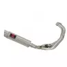 MT09 MT-09 2013-2021 Low Level De-cat Exhaust System with 360mm Round GP Style Stainless Steel Silencer