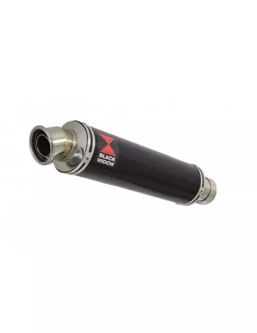 GSX-S 1000 F Silencieux Kit + Silencieux Rond Noir en Inox 350mm