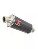 SV650 1998-2002 Tube de raccord et Silencieux Ovale En Carbone 300mm