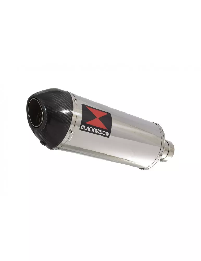 GSX-S 1000 F Silencieux Kit + Silencieux Ovale en Inox + Canule en Carbone 300mm