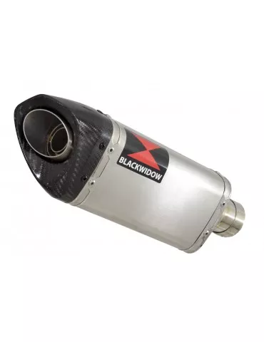 SV650 1998-2002 Tube de raccord et Silencieux Tri Ovale En Inox + Canule en Carbone 250mm