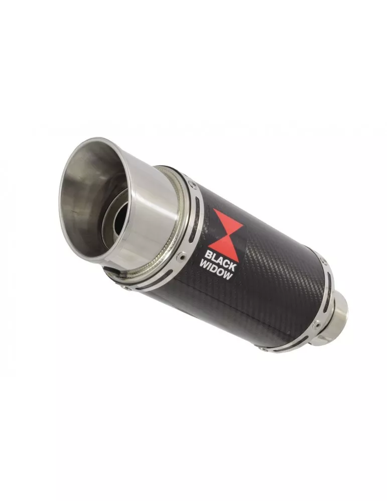 SV650 1998-2002 Tube de raccord et Silencieux Rond En Carbone 200mm