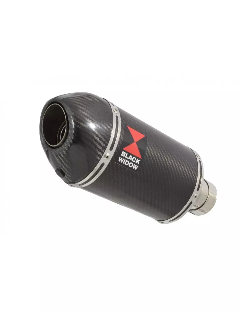 SV650 1998-2002 Tube de raccord et Silencieux Ovale En Carbone 200mm