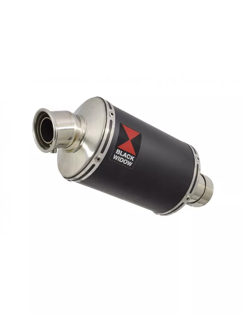 GSX-S 1000 F Silencieux Kit + Silencieux Ovale Noir en Inox 230mm