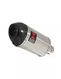 GSX-S 1000 F Silencieux Kit + Silencieux Ovale en Inox + Canule en Carbone 200mm