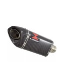 GSXR1000 K7 K8 4-1 Tube de raccord DECATA + Silencieux Tri Ovale En Carbone 250mm