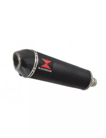 GSXR1000 L2 L3 L4 L5 L6 2012 - 2016 Tube de raccord et Silencieux Ovale Noir en Inox + Canule en carbone (1) 400mm
