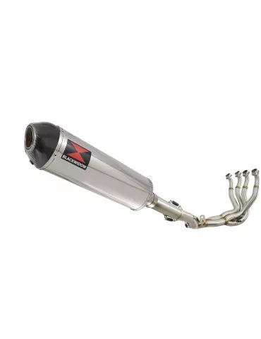GSXR 1000 K9 L0 L1 09 10 11 4-1 Décatalyseur Ligne complète / Silencieux Ovale en Inox & Canule en Carbone 400mm