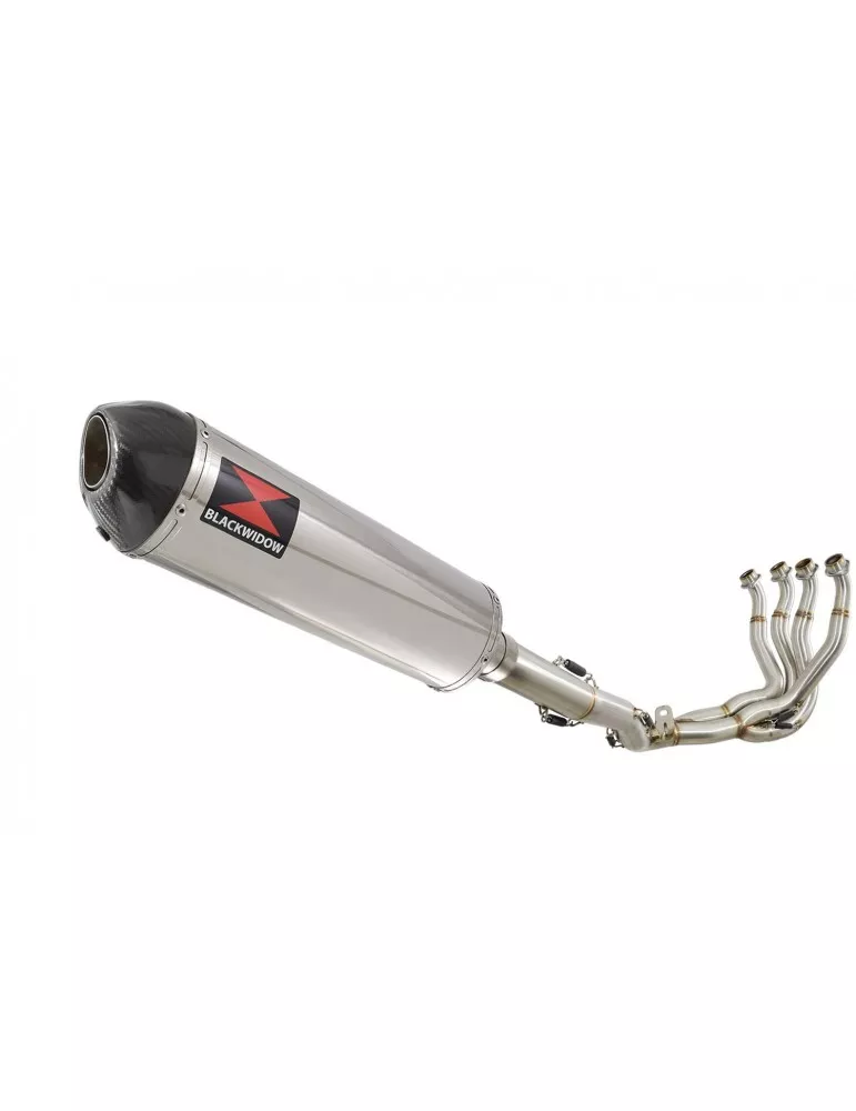 GSXR 1000 K9 L0 L1 09 10 11 4-1 Décatalyseur Ligne complète / Silencieux Ovale en Inox & Canule en Carbone 400mm