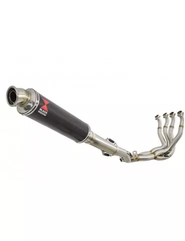 GSXR 1000 K9 L0 L1 09 10 11 4-1 Décatalyseur Ligne complète / Silencieux Rond En Carbone 350mm