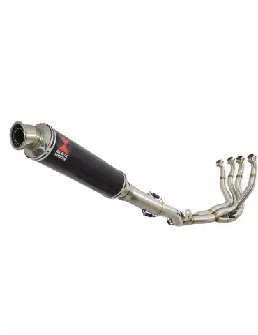GSXR 1000 K9 L0 L1 09 10 11 4-1 Décatalyseur Ligne complète / Silencieux Rond Noir En Inox 350mm