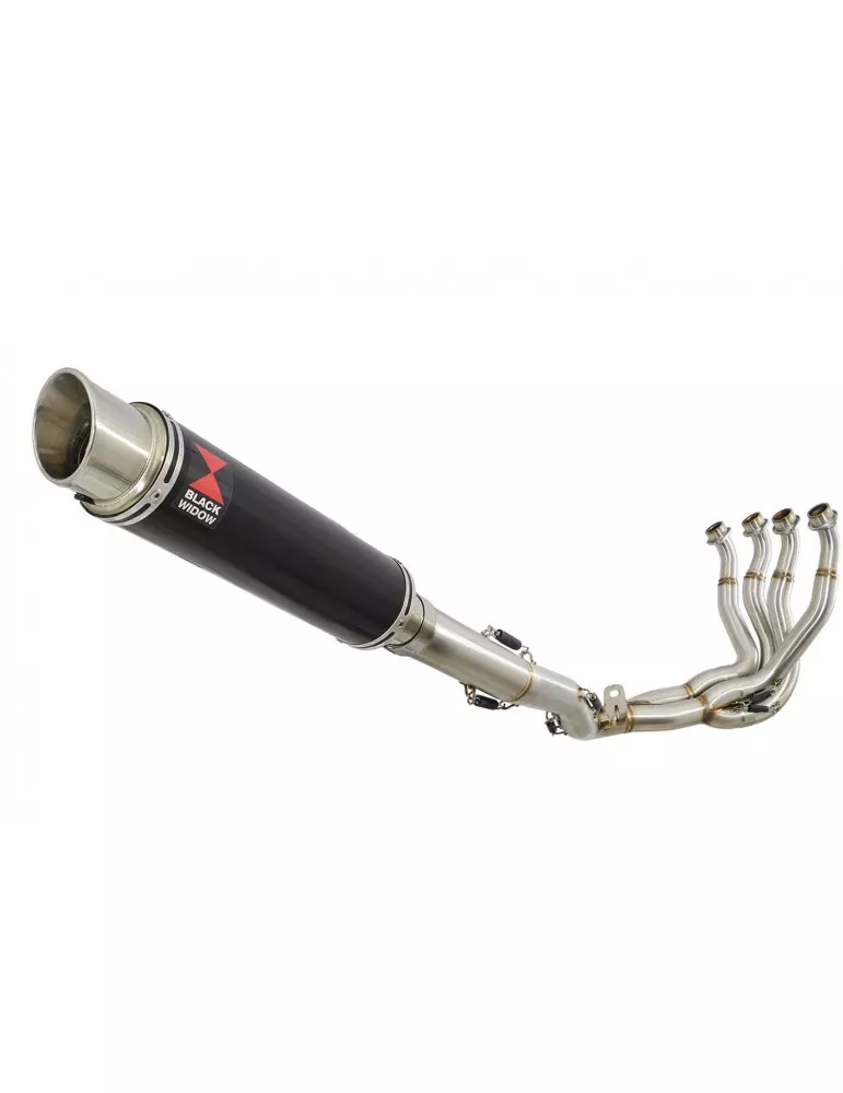 GSXR 1000 K9 L0 L1 09 10 11 4-1 Décatalyseur Ligne complète / Silencieux GP Rond Noir En Inox 350mm