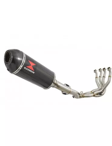 GSXR 1000 K9 L0 L1 09 10 11 4-1 Décatalyseur Ligne complète / Silencieux Ovale En Carbone 300mm