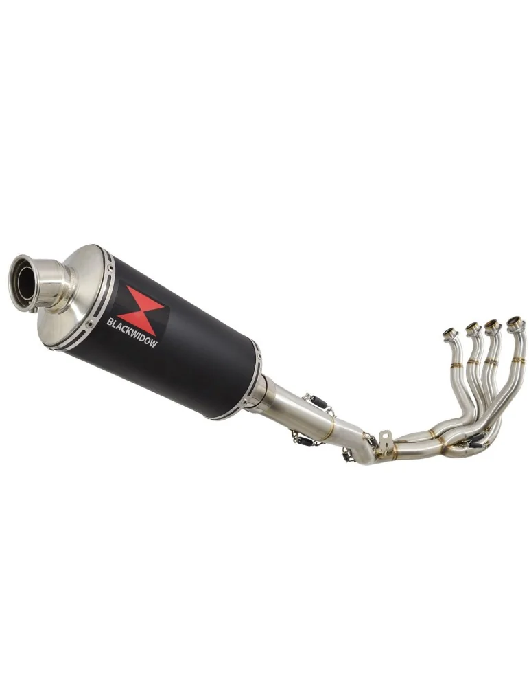 GSXR 1000 K9 L0 L1 09 10 11 4-1 Décatalyseur Ligne complète / Silencieux Ovale Noir En Inox 300mm