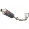 GSXR 1000 K9 L0 L1 09 10 11 4-1 Décatalyseur Ligne complète / Silencieux Ovale En Carbone 300mm