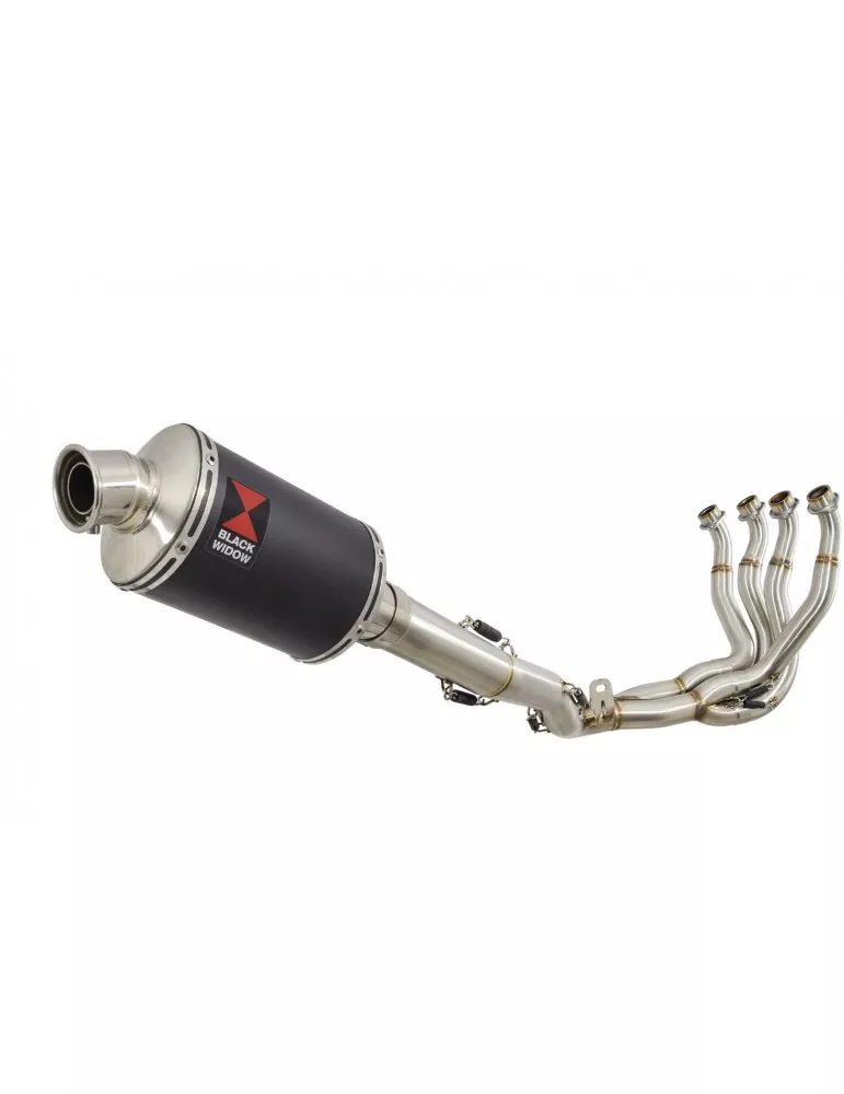 GSXR 1000 K9 L0 L1 09 10 11 4-1 Décatalyseur Ligne complète / Silencieux Ovale Noir En Inox 230mm