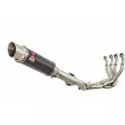 GSXR 1000 K9 L0 L1 09 10 11 4-1 Décatalyseur Ligne complète / Silencieux GP Rond en Carbone + Canule en Titane 230mm