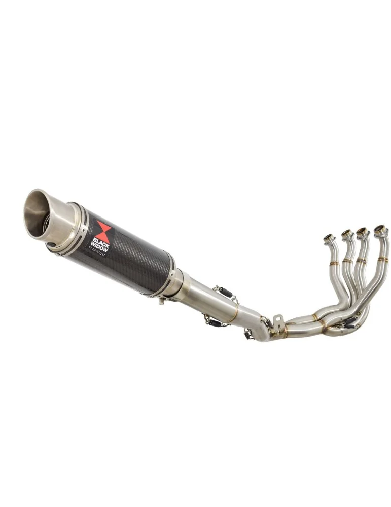GSXR 1000 K9 L0 L1 09 10 11 4-1 Décatalyseur Ligne complète / Silencieux GP Rond en Carbone + Canule en Titane 230mm