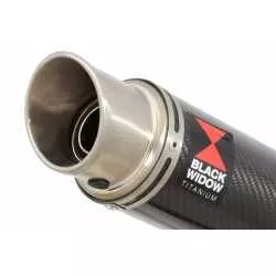 GSXR 1000 K9 L0 L1 09 10 11 4-1 Décatalyseur Ligne complète / Silencieux GP Rond en Carbone + Canule en Titane 230mm