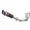 GSXR 1000 K9 L0 L1 09 10 11 4-1 Décatalyseur Ligne complète / Silencieux GP Rond Canule en Carbone + canule en Inox Anodisé 230m