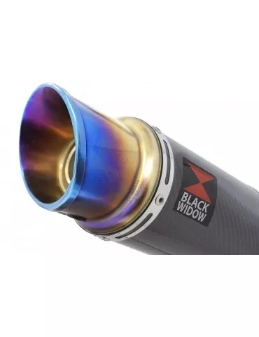 GSXR 1000 K9 L0 L1 4-1 Decata Conversion Kit / Silencieux GP Rond En Carbone + Canule En Inox Anodisé 230mm