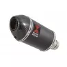 GSXR1000 L2 L3 L4 L5 L6 2012 - 2016 Tube de raccord et Silencieux Ovale Noir en Inox + Canule en carbone 200mm